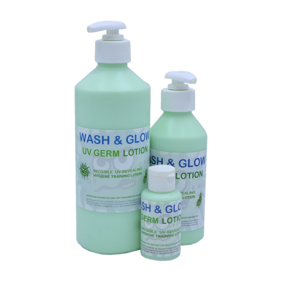 uv germ training lotion range